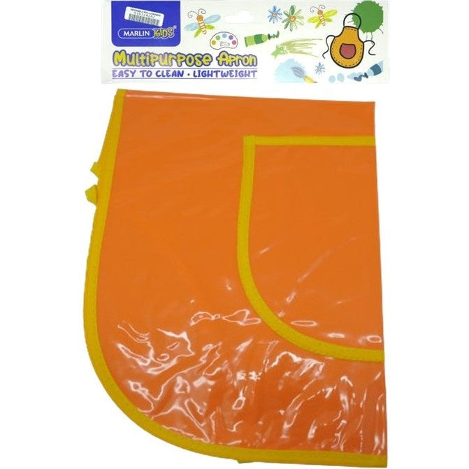 Marlin Multi Purpose Kids Plastic Aprons Orange