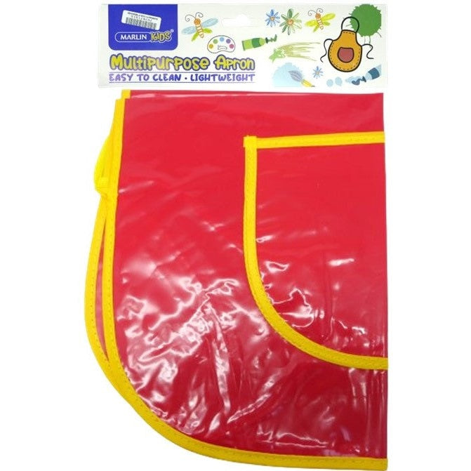 Marlin Multi Purpose Kids Plastic Aprons Red