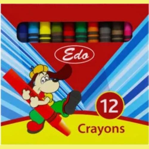 Edo Wax Crayons 8mm Pack Of 12