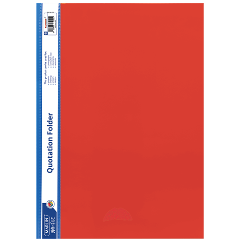 Marlin A4 Quotation and Presentation Folder Red