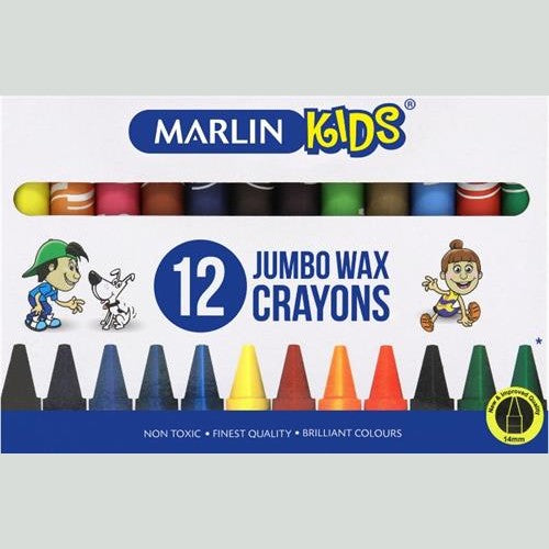 Marlin Kids Jumbo Wax Crayons