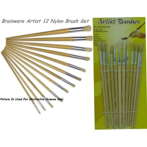 Brainware Artist 12 Nylon Brush Set