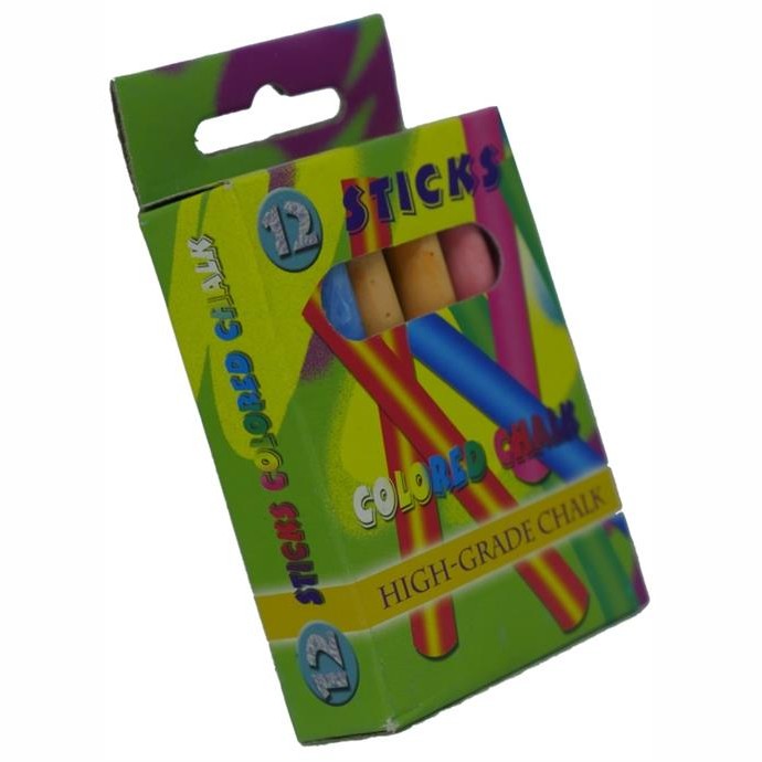 Brainware Kids Coloured Chalk Pack of 12