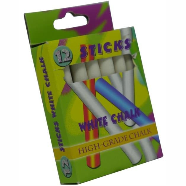 Brainware Kids White Chalk Pack of 12