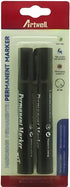 Artwell Permanent 2 Pack Black Marker