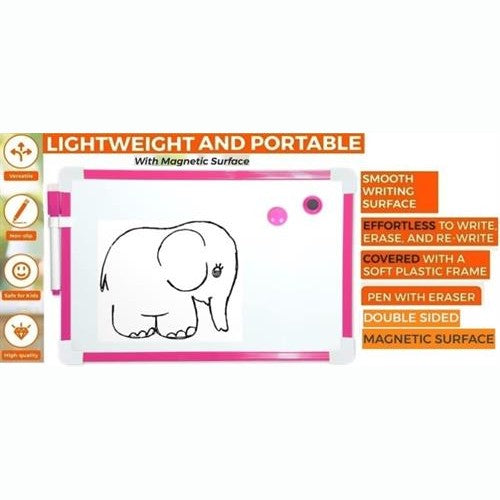 Brainware A4 Magnetic Whiteboard Pink