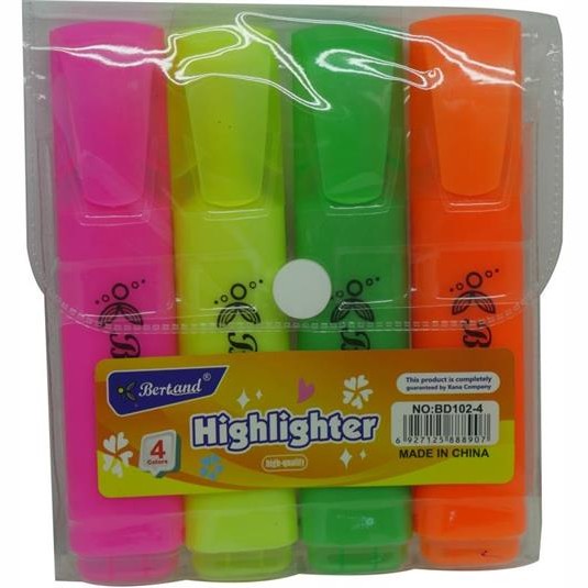 Brainware Bertand Pastel Highlighters Pack of 4