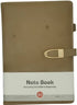 Brainware A5 Tan NoteBook With Magnetic Clip