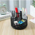 Brainware 5 Way Black Steel Mesh Rotating Pen Holder