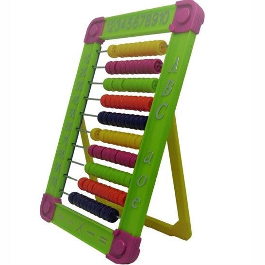 Brainware Bear Green Plastic Abacus 100 Beads Flatboard
