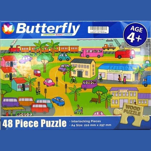 Butterfly 48pc Transport Wooden Puzzle