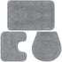 Casey Bathroom Light Grey 3 Piece Mat Set