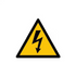 High Voltage Stick On Label