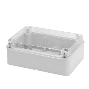 Gewiss Junction Box IP56 Surface withTransparent Lid 240mmx190mmx190mm Grey GW44428