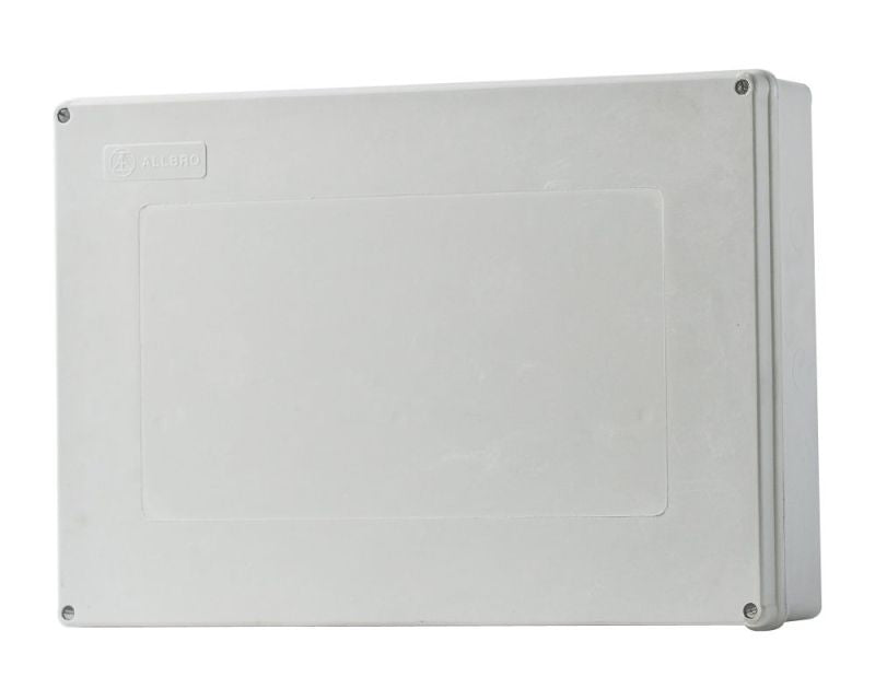 Allbro Enclosure IP31 Holds 11 Din or 20 Samite Surface Mount with Screw on Lid 365mmx255mmx73mm 040-704 MP-16