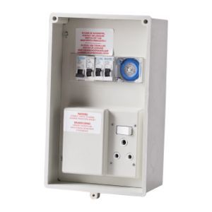 Allbro Pool Box Fitted with 125VA Transformer and Dial Timer 315mmx185mmx120mm 040-659