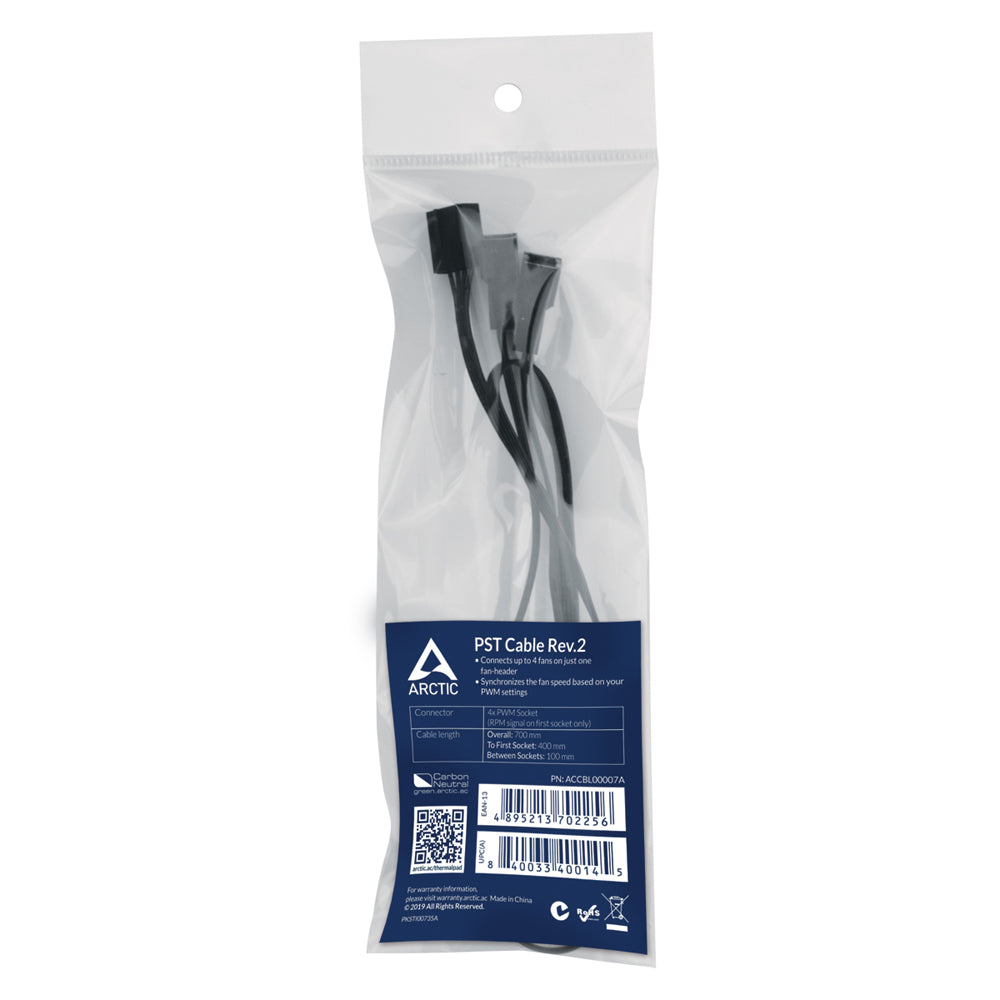 Arctic 4-Pin PWM Fan Splitter Cable, PST Splitter Cable for Four Fans, ACCBL00007A | SKU CA-4PINPW