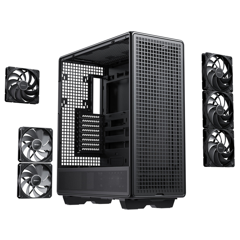 Antec 900 Full Tower Case, AI Workstation & Gaming Chassis, Supports E-ATX/Threadripper & Back-Connect MB, 6 PWM Fans Included, Type-C 10Gbps, 420mm Radiator Support, Tempered Glass | SKU CA-ANT900