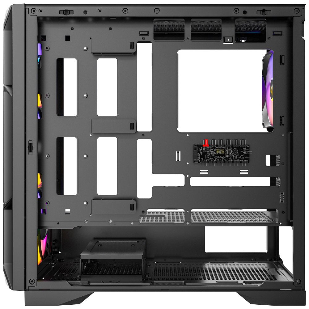 Antec AX1000 ARGB, 4 x 140mm ARGB PWM Fans Included, ARGB PWM Fan Controller, Up to 9 Fans Simultaneously, Type-C 3.2 Gen 2 Port, Full-View Tempered Glass Side Panel, 360mm Radiator Support, Mid-Tower ATX PC Case | SKU CA-AX1000