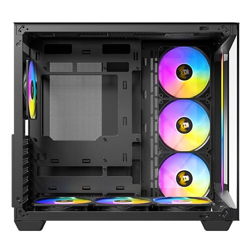 Antec C5 ARGB, 7 x 120mm ARGB PWM Fans Included, Up to 10 Fans Simultaneously, Type-C 3.2 Gen 2 Port, Seamless Tempered Glass Front & Side Panels, 360mm Radiator Support, Mid-Tower ATX PC Case | SKU CA-C5AK