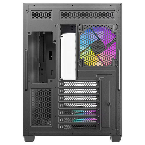 Antec C5 ARGB, 7 x 120mm ARGB PWM Fans Included, Up to 10 Fans Simultaneously, Type-C 3.2 Gen 2 Port, Seamless Tempered Glass Front & Side Panels, 360mm Radiator Support, Mid-Tower ATX PC Case | SKU CA-C5AK