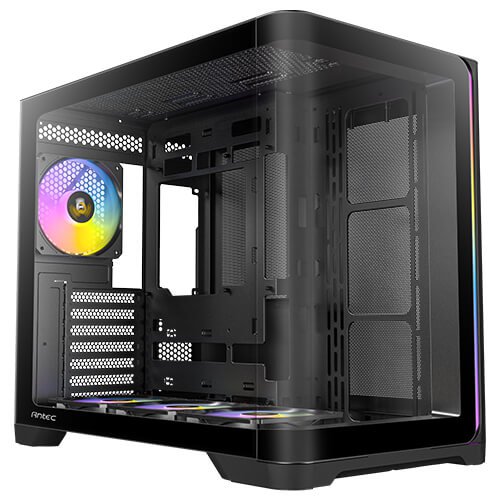 Antec C5 Curve ARGB, 4 x 120mm ARGB PWM Fans Included, Up to 10 Fans Simultaneously, Type-C 3.2 Gen 2 Port, Curved Tempered Glass Front & Side Panels, 360mm Radiator Support, Mid-Tower ATX PC Case | SKU CA-C5CUB1