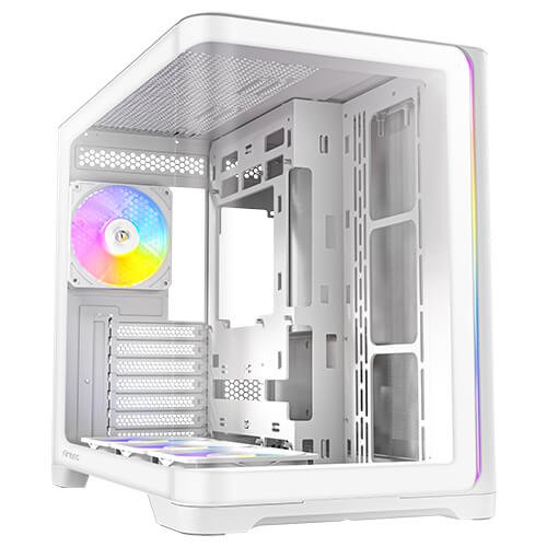 Antec C5 Curve ARGB, 4 x 120mm ARGB PWM Fans Included, Up to 10 Fans Simultaneously, Type-C 3.2 Gen 2 Port, Curved Tempered Glass Front & Side Panels, 360mm Radiator Support, Mid-Tower ATX PC Case | SKU CA-C5CUW2