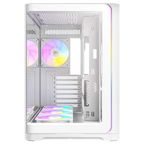 Antec C5 Curve ARGB, 4 x 120mm ARGB PWM Fans Included, Up to 10 Fans Simultaneously, Type-C 3.2 Gen 2 Port, Curved Tempered Glass Front & Side Panels, 360mm Radiator Support, Mid-Tower ATX PC Case | SKU CA-C5CUW2