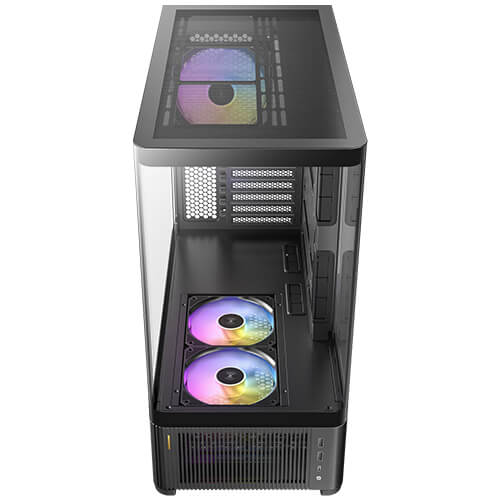 Antec C6 Curve ARGB ATX Mid-Tower Case, Panoramic Tempered Glass, High Airflow, 3 PWM ARGB Fans Included, Support 360mm Radiator & 450mm GPU, Type-C 10Gbps | SKU CA-C6CAIR3