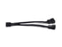 SilverStone CPF01 All Black Sleeved One-to-two PWM Fan Splitter Cable | SKU CA-CPF01
