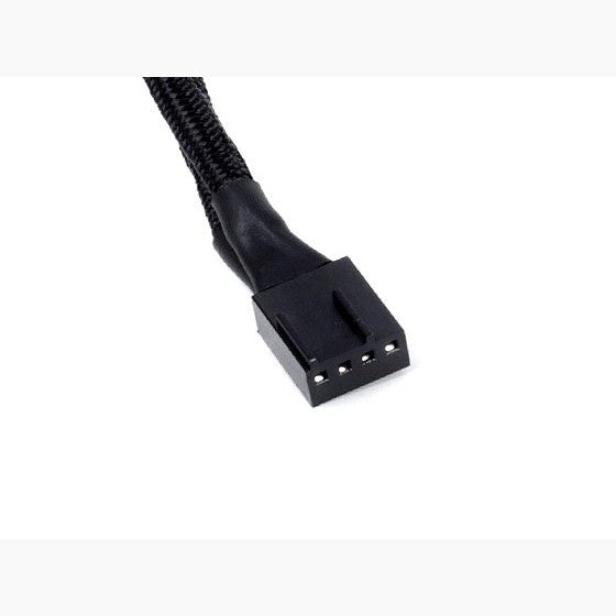 SilverStone CPF01 All Black Sleeved One-to-two PWM Fan Splitter Cable | SKU CA-CPF01