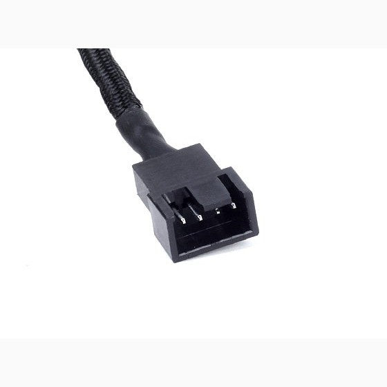SilverStone CPF01 All Black Sleeved One-to-two PWM Fan Splitter Cable | SKU CA-CPF01