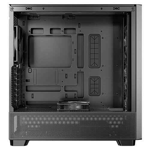Antec FLUX, 5 x PWM Fans Included, Up to 9 Fans Simultaneously, Type-C, Iron Mesh Panels and Wood Frame, 420mm Radiator Support, Back Connect Motherboards Support, Mid-Tower E-ATX PC Case | SKU CA-FLUX