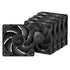 ARCTIC P12 Pro PST ACFAN00307A 5 Pack - Powerful Premium Fan, 120 mm PWM Fan with Y-Cable Splitter, 600-3000 RPM, 0 RPM <5% PWM, Fluid Dynamic Bearing, 4-Pin - Black | SKU CA-P12OPT5