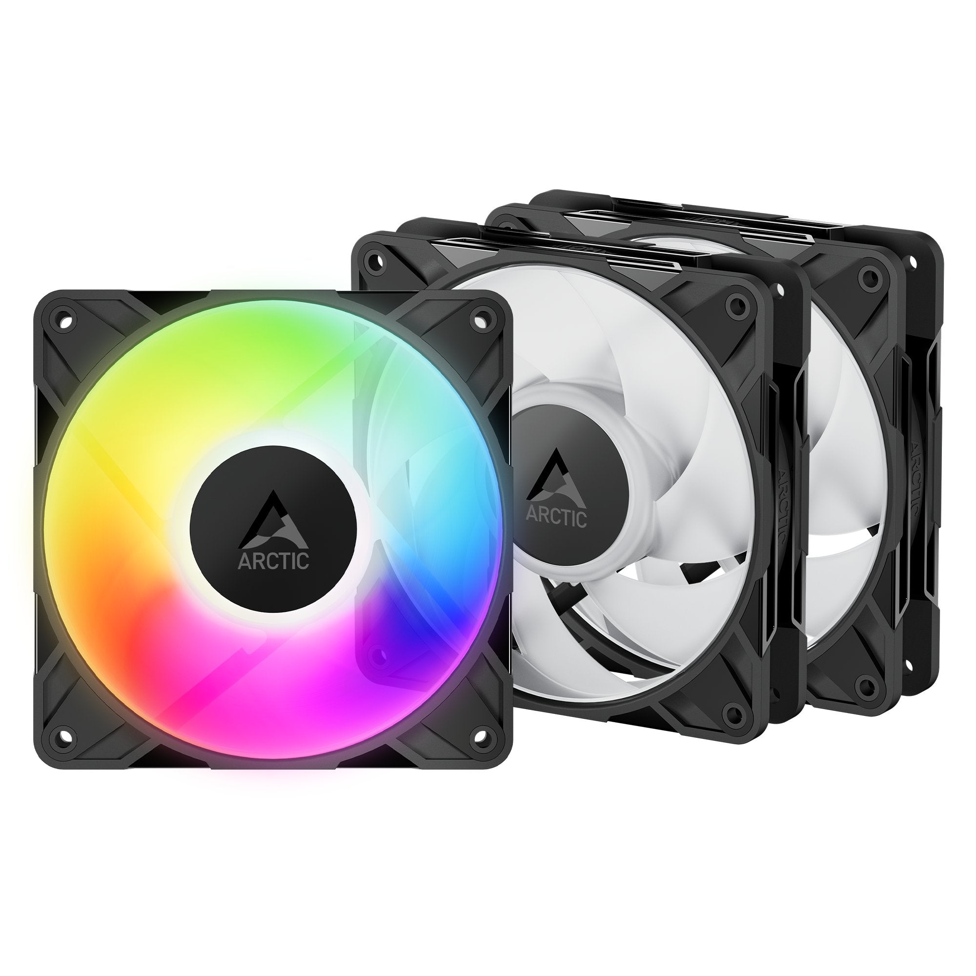 Arctic P12 Pro A-RGB ACFAN00310A 120 mm A-RGB PWM Fan with Cable Splitter - 3 Pack | SKU CA-P12PAV3