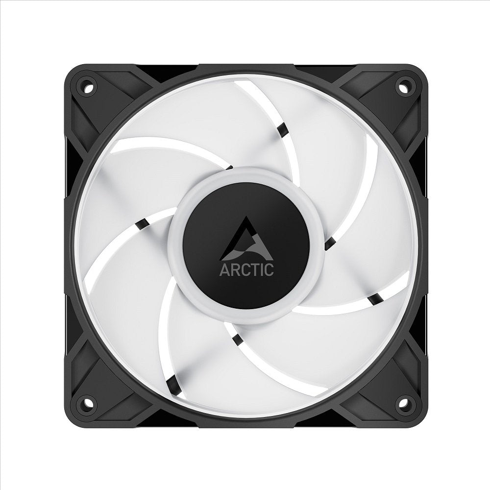 ARCTIC P12 Pro A-RGB ACFAN00309A Powerful Premium Fan, 120 mm PWM Fan with Y-Cable Splitter, 600-3000 RPM, 0 RPM <5% PWM, 5V Digital RGB, Fluid Dynamic Bearing, 4-Pin - Black | SKU CA-P12PROA