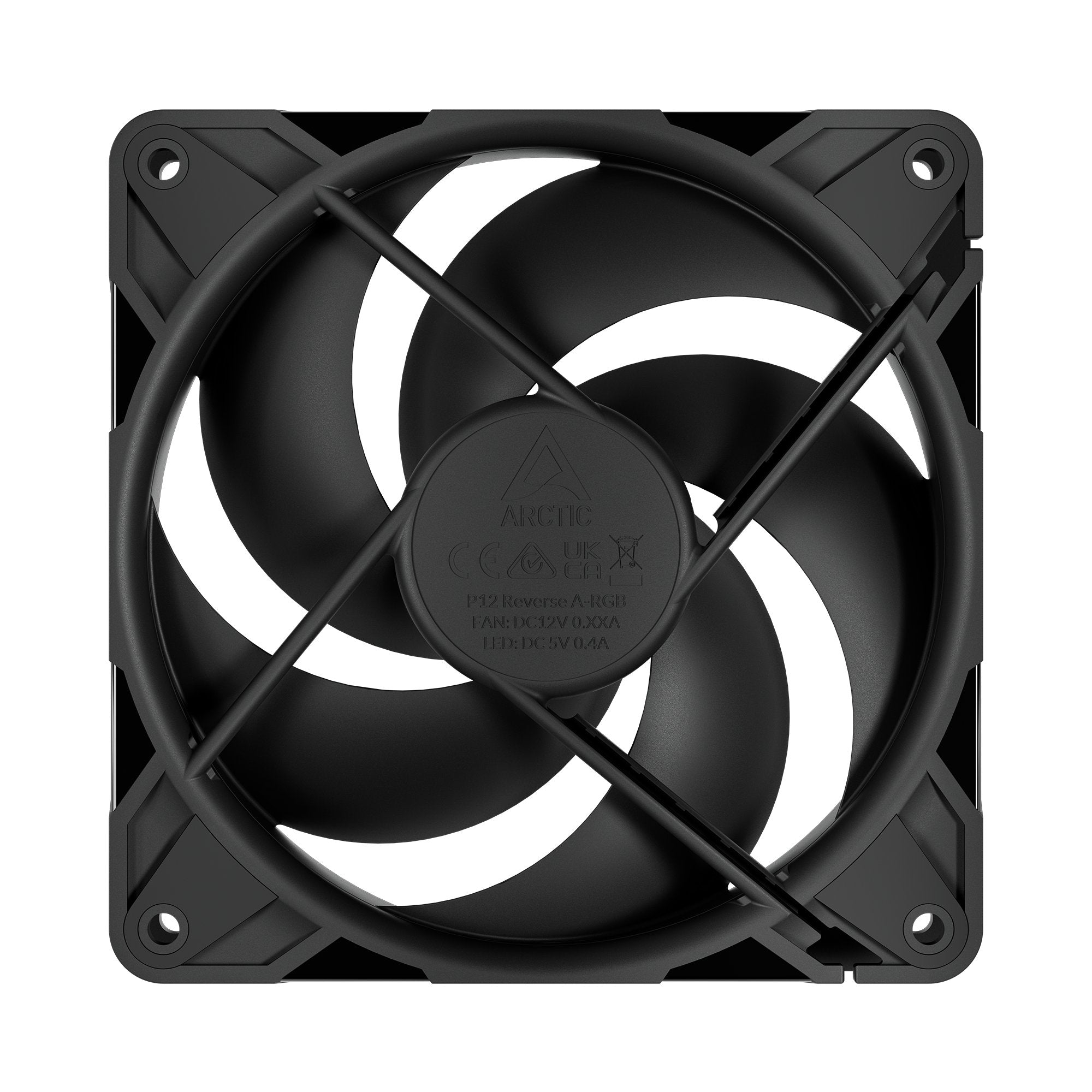 ARCTIC P12 Pro Reverse 120 mm PWM Fan with Cable Splitter, ACFAN00331A, Black | SKU CA-P12PRS