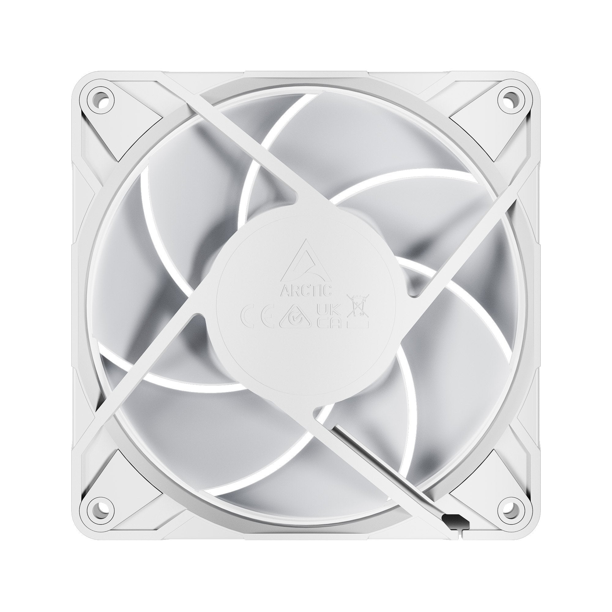 Arctic P12 Pro A-RGB ACFAN00326A 120 mm A-RGB PWM Fan with Cable Splitter, 3 Pack, White | SKU CA-P12PW3P