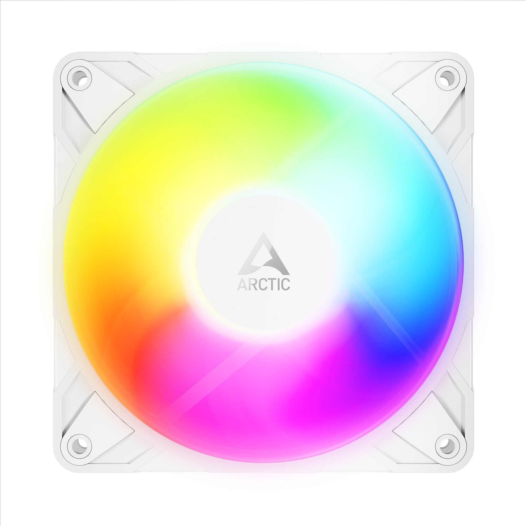 ARCTIC P12 Pro Reverse A-RGB 120 mm A-RGB PWM Fan with Cable Splitter 3 Pack, ACFAN00334A, White | SKU CA-P12RAW3