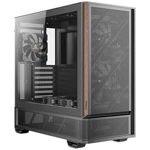 Antec P30 Air, 5 PWM Fans Included, Metal Mesh Front with Premium Wood Accents, Supports 360mm Top Radiator, Type-C 3.2 Gen 2, Optimized Airflow for GPU Cooling, Mid-Tower ATX Case | SKU CA-P30AIR2