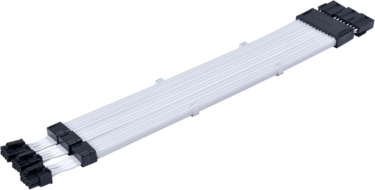 Lian Li Strimer Wireless 3x8-Pin - Addressable RGB Power Cable w/ 2.4Ghz Signal - Light Guides - Wireless Controller NOT Included; Controller is Required (PW12-1W) | SKU CA-PW12-1W