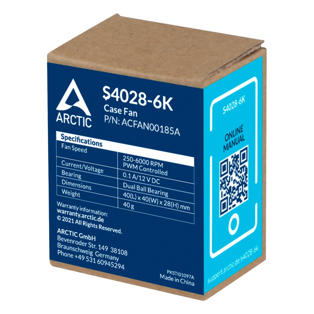 Arctic S4028-6K 40 mm 6k RPM Server Fan - ACFAN00185A | SKU CA-S40286K