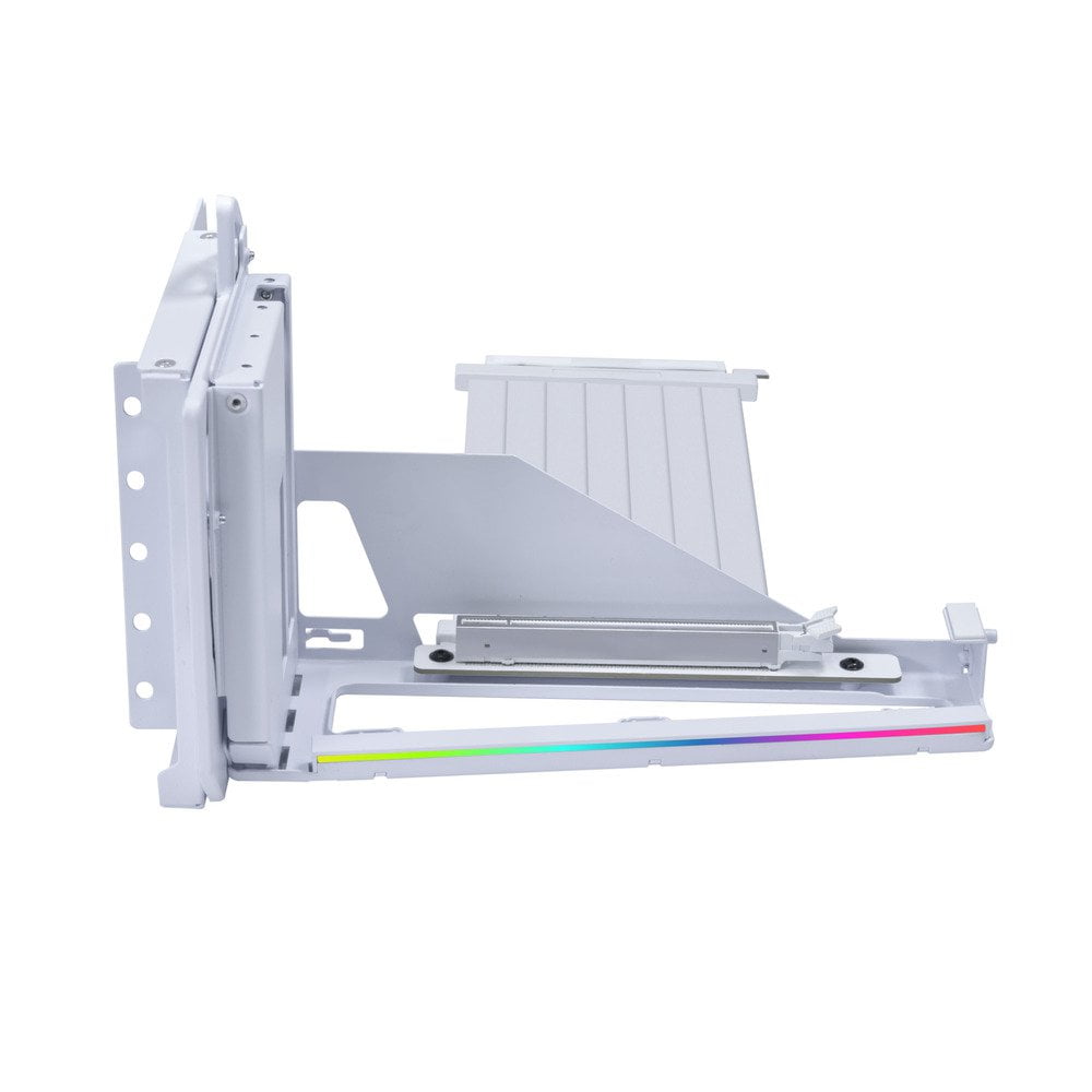 GUNMANSA Lian Li ATX PC Case Multi-Directional 4 Slots Vertical GPU Kit V4 - Premium Gen 5 Riser Cable PCI-E 5.0 x16-200mm, PCIe 3.0/4.0 Compatible, Adjustable Position - Fits Most PC Cases (VG4v4 White)