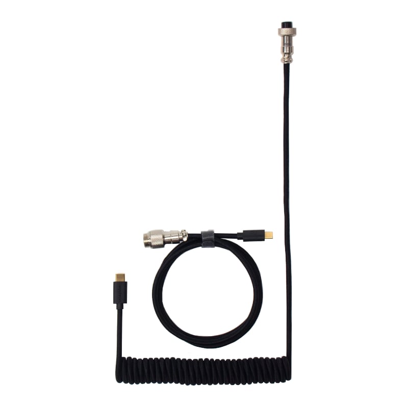 Keychron Coiled Aviator Cable - Black/Straight