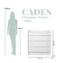 Caden Baby Changing Station White 4 drawer