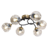 Bright Star Ceiling Fitting with Cognac Colour Glass