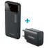 Choetech 10000mAh 22.5W Power Bank + 1 Port 25W Wall Charger - Black