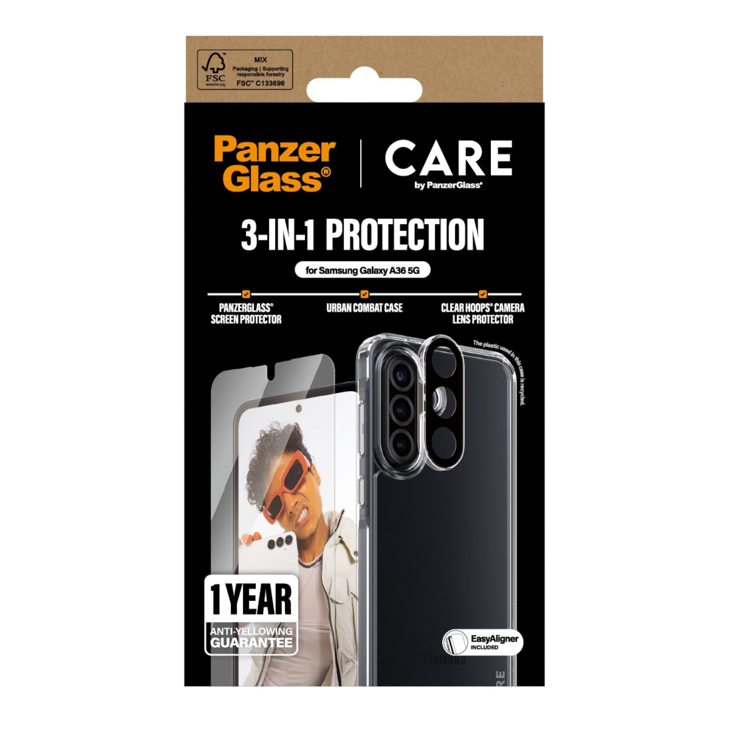 PanzerGlass 3-In-1 Protection Bundle - Samsung Galaxy A36