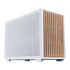 Lian Li B4-mATX Wood Compact SFF Computer Case | Beech Wood Small Form Factor Case with Pre-installed 2 x 120mm Fans | Rotating AC Inlet for Easy Cable Management | Horizontal/Vertical Setup (B4W-WD) | SKU CS-B4WWD3