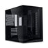 GUNMANSA LIAN LI O11D MINI V2 | Compact ATX Mid-Tower Airflow Computer Case | Panoramic View | Fully Ventilated Airflow | Adjustable I/O | Pillar-Less | Cable Management | Black (O11DMIV2X)